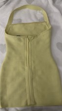 I.AM.GIA Women’s Yellow Solid Bodycon Mini Dress Sleeveless Zip Back XXS