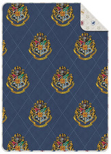 Harry Potter Crests Kids 62" x 90" Reversible Quilted Blanket-W159405569782