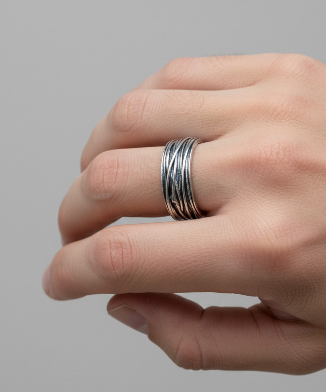 Манчино Зильберринг Глауб Гарн гевикельт, Gr. XL MAT45.A.XL