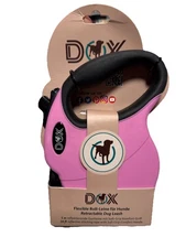 DOX NEW Pink Retractable dog leash 16 feet reflective soft grip handle/B42