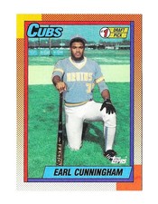 1990 Topps Earl Cunningham Rookie Card #134 - Chicago Cubs - NM-MT OR BETTER. rookie card picture