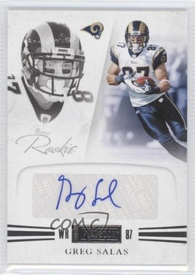 2011 Panini Playbook Rookie 28/299 Greg Salas #67 Rookie Auto RC 0j6