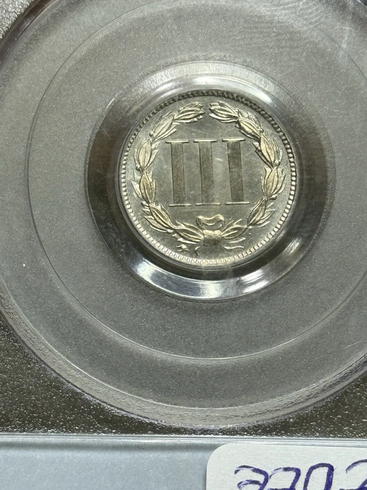 1880 PR64 Three Cent Nickel PCGS CAC Proof Type Coin Flashy Original Low Mintage - Image 4 of 4