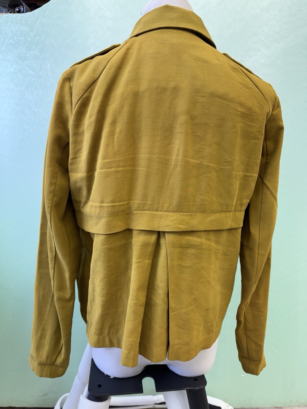 Zara Basic Mustard Yellow Waterfall Drape Front J… - image 5