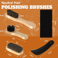 11 Pcs Shoe Shine Kit Leather Shoe Polish Brush Care Kit