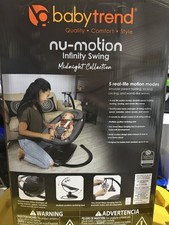 Baby Trend Nu-Motion Infinity Swing with Interactive Display Midnight Black NIB