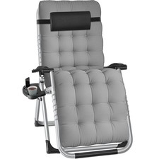 Sonnenliege Cloud klappbar, stufenlos verstellbar Sonnenliege hellgrau B-Ware