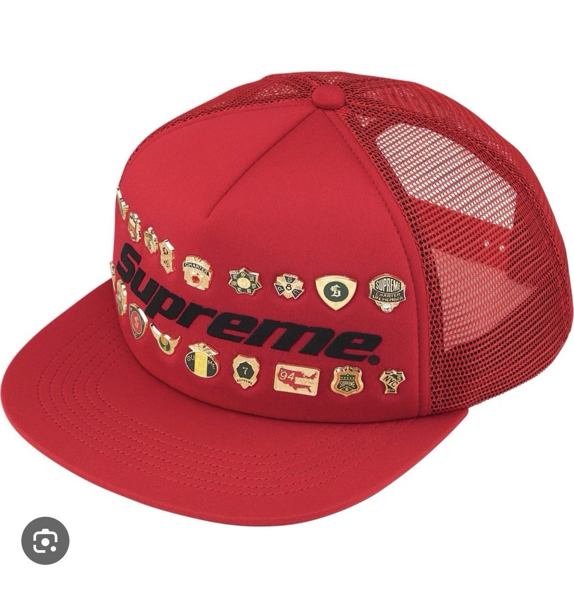 Supreme Pins Mesh Back 5-Panel Red | eBay