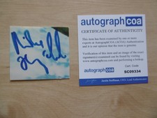 Mike Oldfield autograph signed 6x6 cm cut