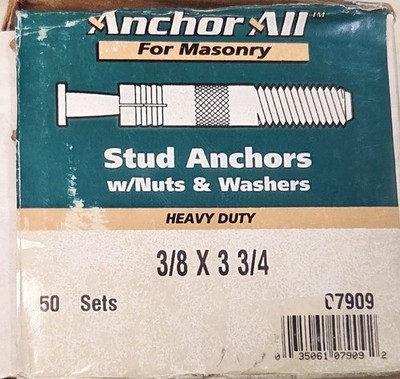 Anchor All Stud Anchors 3/8'' x 3-3/4'' 50pc