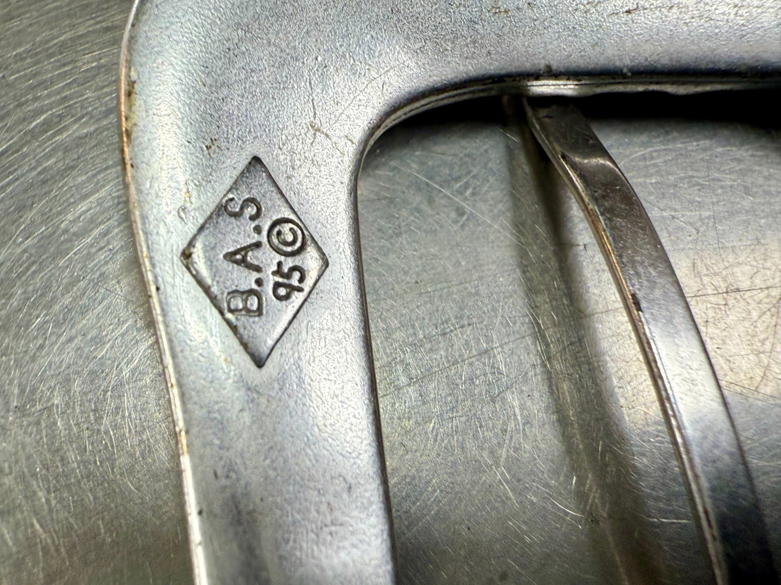 Ranger Style Vintage 1995 NOS Diamond Pattern Replacement B.A.S. Belt Buckle