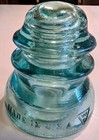 Antique Lrg Glass Insulators Green Whitall Tatum #1 & Clear Hemingray#45 USAMADE — photo 5
