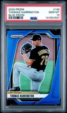 2025 PANINI PRIZM BLUE PRIZM #148 THOMAS HARRINGTON 23/199 PSA 10
