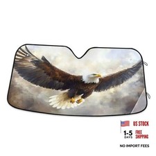 Bald Eagle Painting Car Sunshade for Windshield Automotive Sun 57 x 31.5 Inch