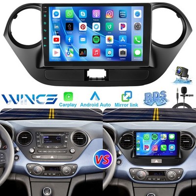 Apple Carplay Android Auto 9'' Autoradio Für Hyundai i10 II BA 13-19 Kamera+ MIK