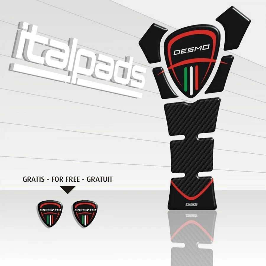 Protection Protège Réservoir pour Ducati mod. "TexasEco"noir/carbone - Photo 1/1