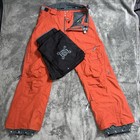 686 Smarty 3-1 Snow Pants Sz M Baggy Orange Multi-Pocket Detachable Fleece Liner