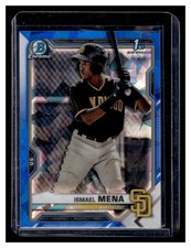 Mena, Ismael - 2021 Bowman Chrome Prospect Sapphire
