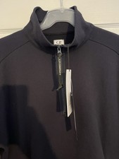 CP Company Men's Lens Quarter-Zip Fleece Top, In UK Size XL, RRP £285