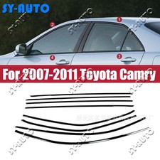 For 2007-2011 Toyota Camry Glossy Black Steels Windows Molding Strip Trim