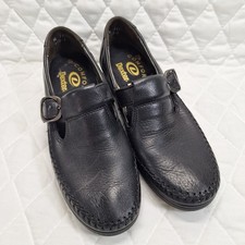 Dexter Shoes Women's Size 8N Narrow Black Leather Comfort Buckle