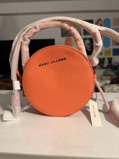 NWT Marc Jacobs The Rewind Vibrant Melon Leather Crossbody Bag