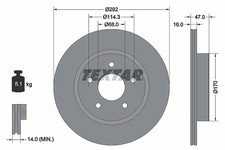 2x TEXTAR Bremsscheibe Hinterachse u.a. für NISSAN, RENAULT