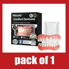 Full Set Upper Lower Denture Teeth Natural Fit Silicone False Teeth Comfort Smil
