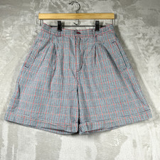 Vintage 80-90s Womens High Rise Mom Shorts Double Pleated 27" Waist Wide Leg