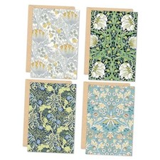32 Pack William Morris Greeting Cards with Envelopes Stickers Vintage Floral