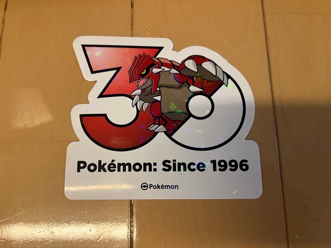 Pokemon 30th Anniversary Groudon Sticker Korea Limited Edition Collectible