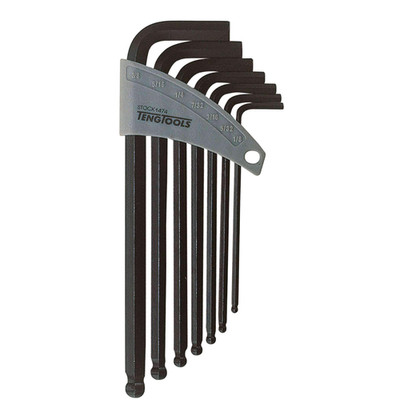 Teng Tools Ball Point Hex Key Set AF 7 Pieces 1474