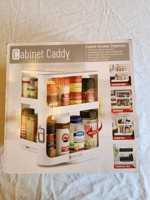  Spice Rack Organizer for Cabinet Slide  Rotate Kitchen cabinet CADDY NEW IN BOX