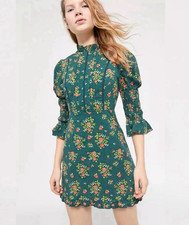 NWT Laura Ashley x Urban Outfitters XS Maisy Mock Neck Mini Floral Dress