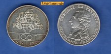 Piéfort 100 Francs 1987 Egalité La Fayette Commémorative 1987