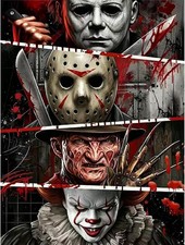 5D Halloween Diamond Art Kits for Adults, Horror Diamond Painting Kits for Adult