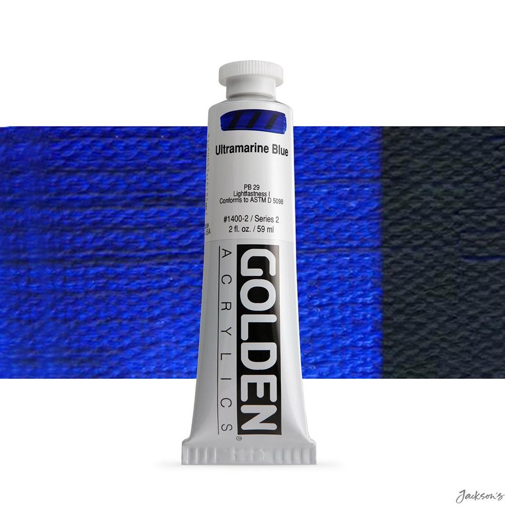 Golden Heavy Body Acrylic Paint Tube 59ml Ultramarine Blue For Artists