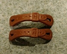 1975 Marx JWA Johnny West Set of 2 Darker Brown Spur Straps Nice Cond