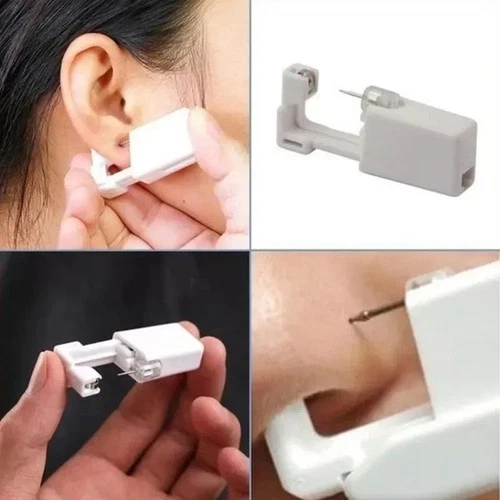 Disposable Ear Piercing Gun Kit White Plastic Piercing Tool for Ears Men Women - product listing photo