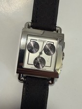 Coach Womens Quartz Black Leather Band Chronograph Wristwatch