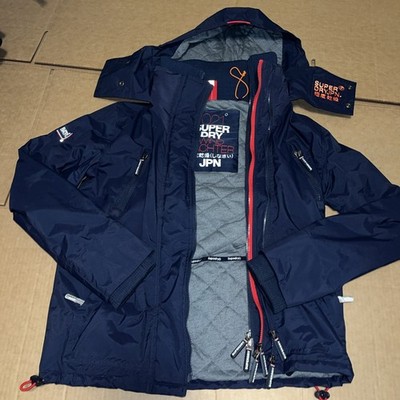 SUPERDRY JPN Wind Yachter Navy Blue Hooded Jacket Size M Super Dry Japan Read
