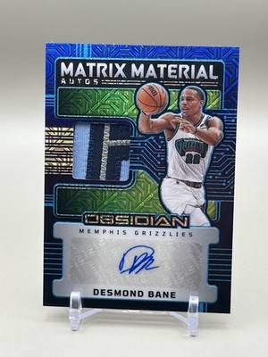 Desmond Bane Memphis Grizzlies 2024-25 Panini Obsidian Game-Worn Patch Auto 5/5