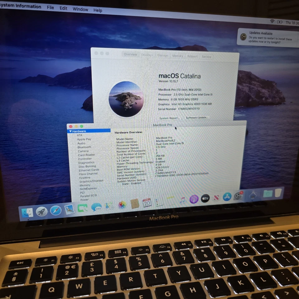 Apple MacBook Pro 13-inch 8GB RAM 480gb SSD Mid 2012 2.5GHz Intel Core I5,  - Image 3 of 4