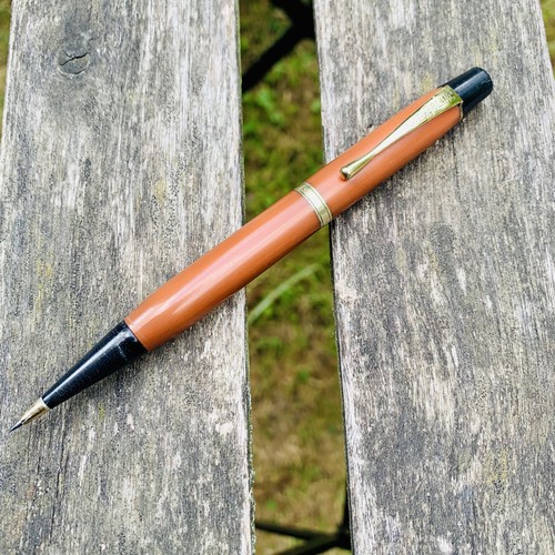 1940s SIMPLO MONTBLANC 33 DENMARK CORAL RED EBONITE VINTAGE MECHANICAL PENCIL RR - 第 8/20 張圖片