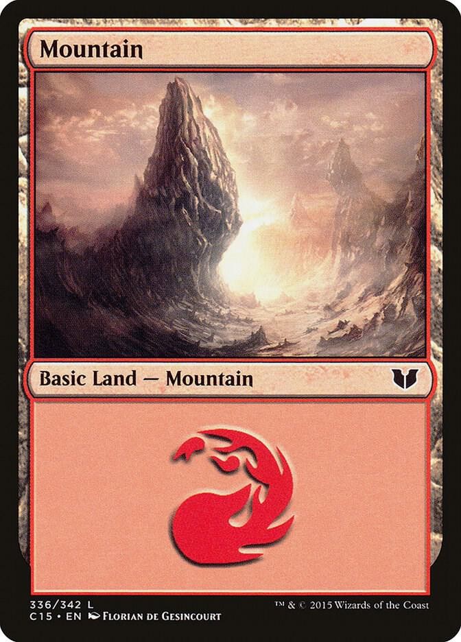 Mountain (336) 336 Land Commander 2015 MTG LP