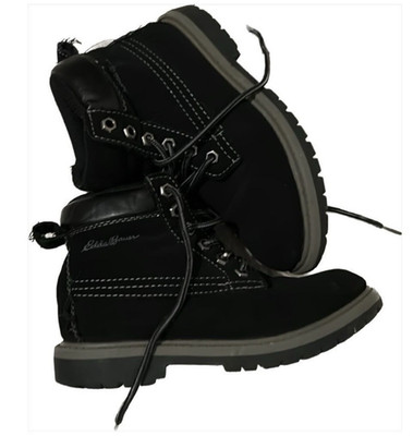 Eddie Bauer Karpie-Y Unisex Kids Lace-Up Ankle Boots Black/Gray Size 1M