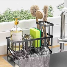 Sink caddy storage with high brush holder dar...