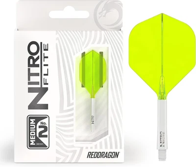 Red Dragon Nitro Flite Flights & Shafts Integriertes Pro Darts System No.2 Form