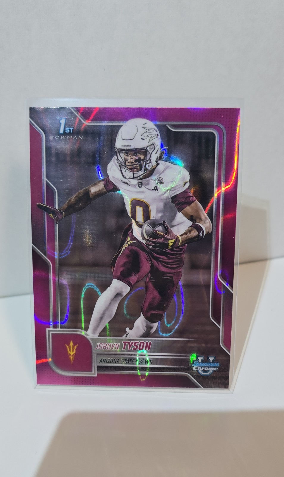 2025 Bowman University Chrome - Jordyn Tyson #31 Pink Lava Refractor (RC)