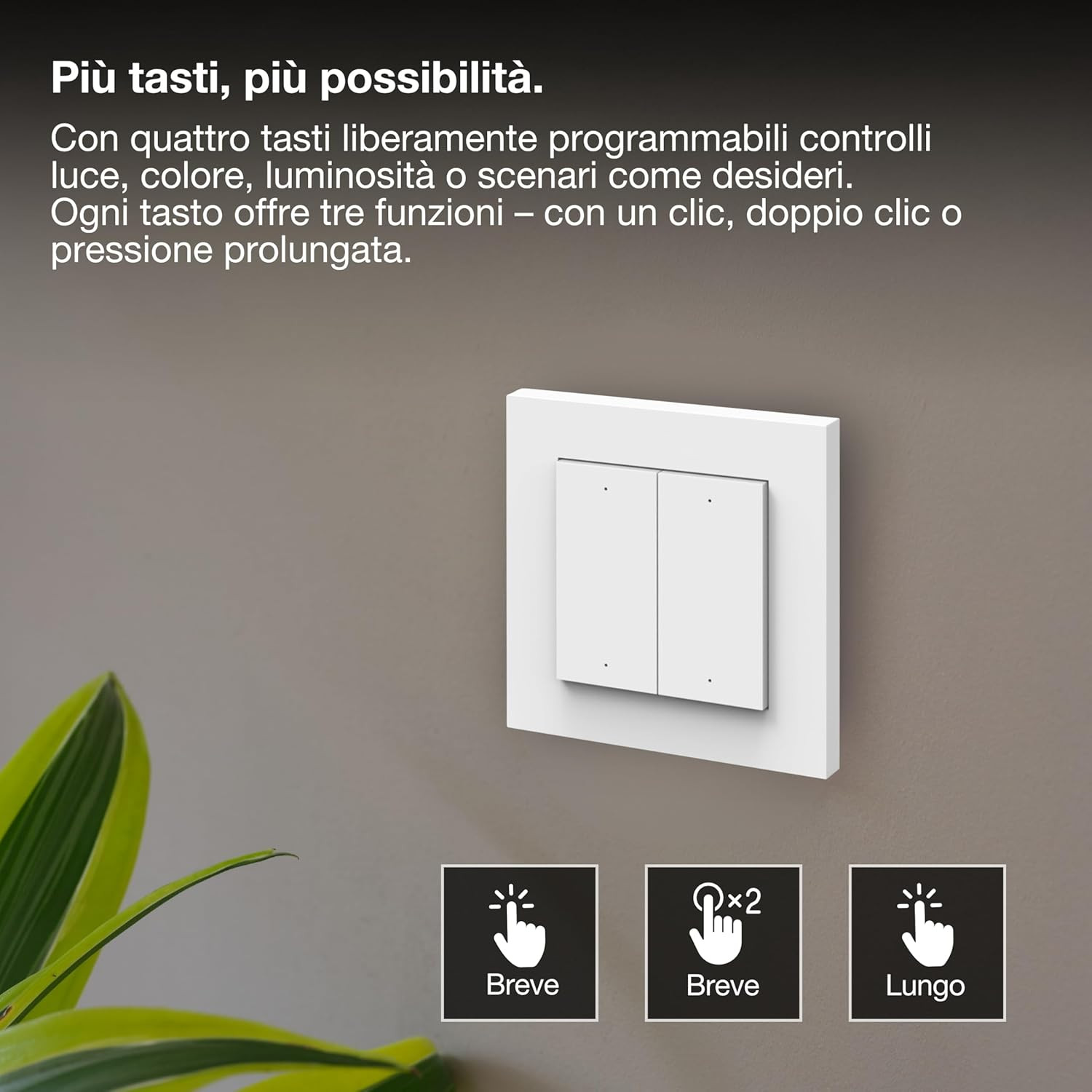 LEDVANCE SMART+ WIFI Remote Wall Switch 4 Button - Telecomando Magnetico - 4